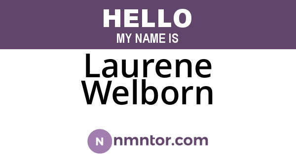 Laurene Welborn