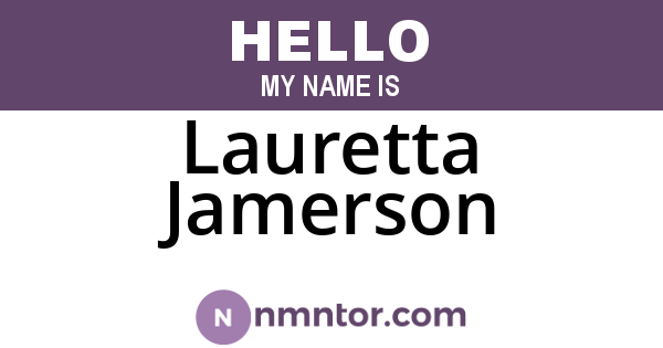Lauretta Jamerson