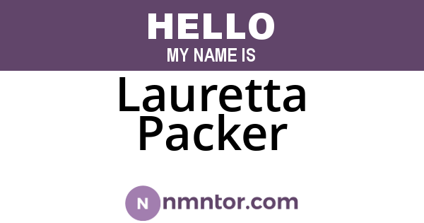 Lauretta Packer