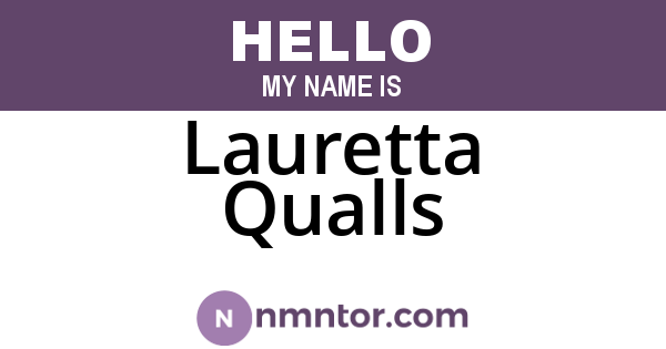 Lauretta Qualls