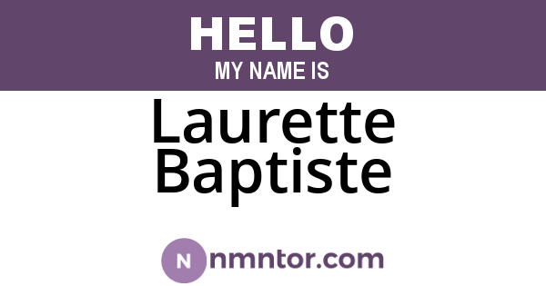 Laurette Baptiste