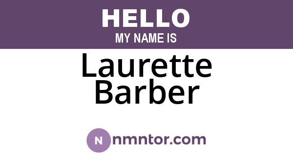 Laurette Barber