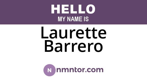 Laurette Barrero