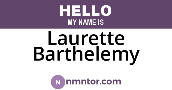 Laurette Barthelemy