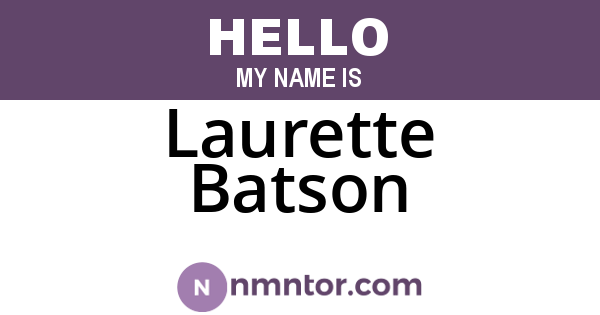 Laurette Batson