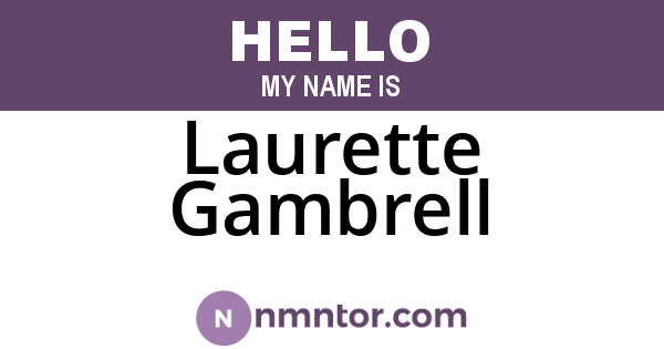 Laurette Gambrell