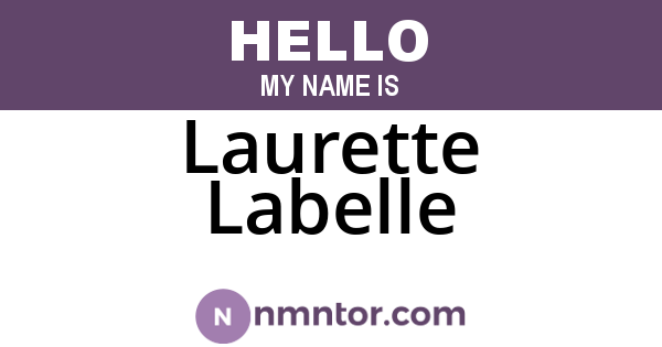 Laurette Labelle