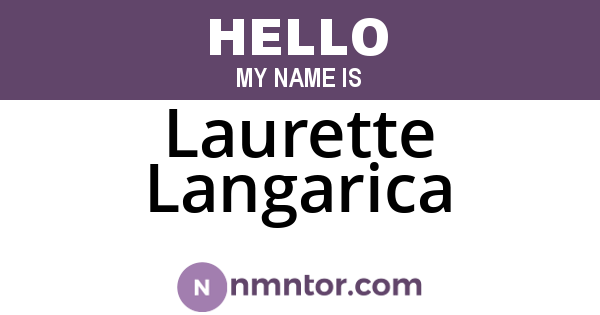Laurette Langarica