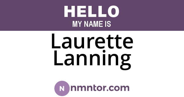 Laurette Lanning