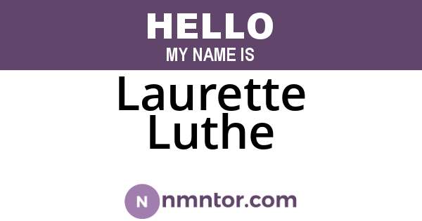 Laurette Luthe
