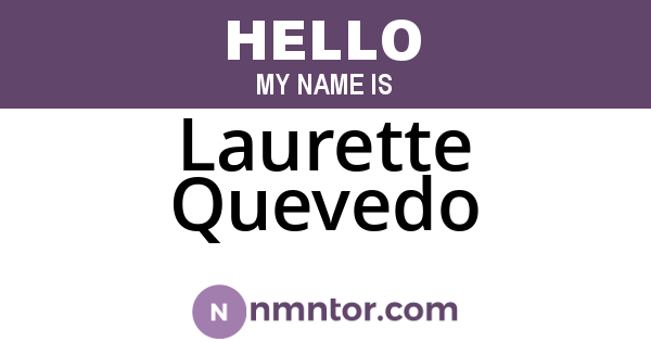 Laurette Quevedo