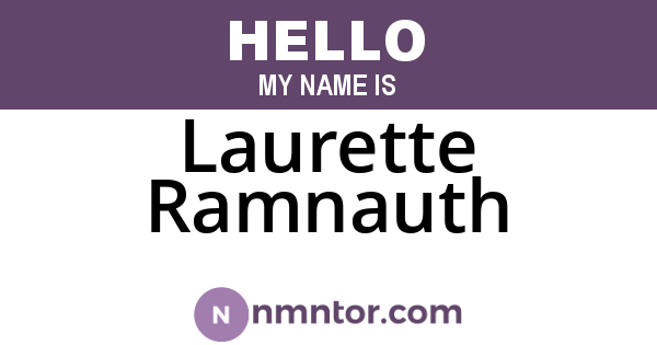 Laurette Ramnauth