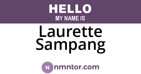Laurette Sampang
