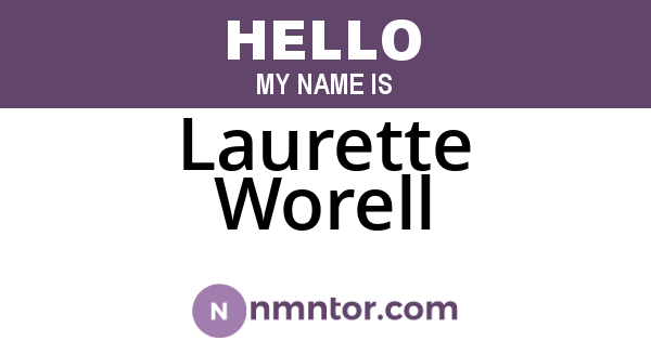 Laurette Worell