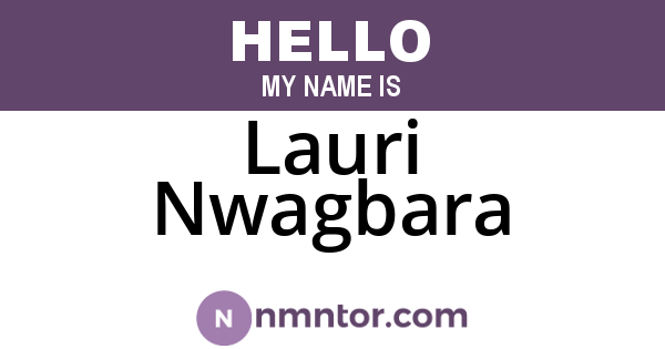 Lauri Nwagbara