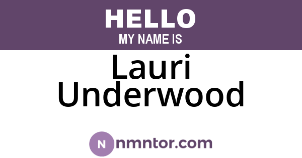 Lauri Underwood