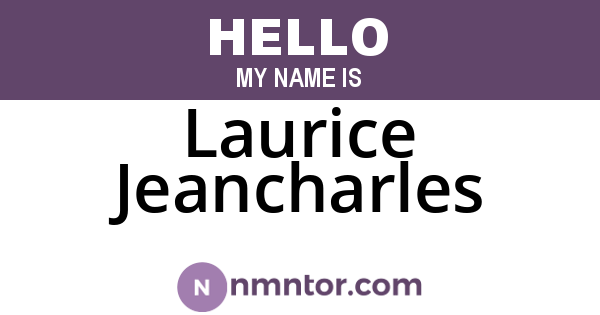 Laurice Jeancharles