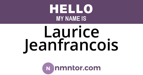 Laurice Jeanfrancois