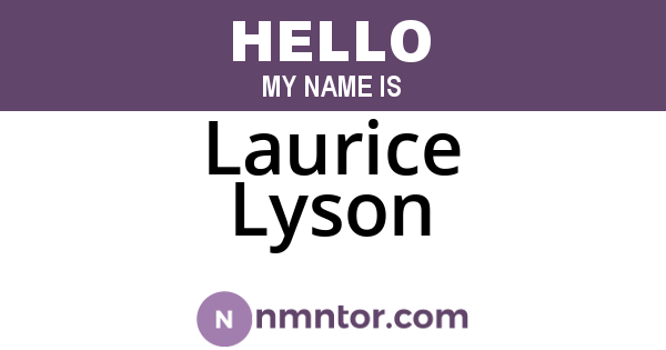 Laurice Lyson