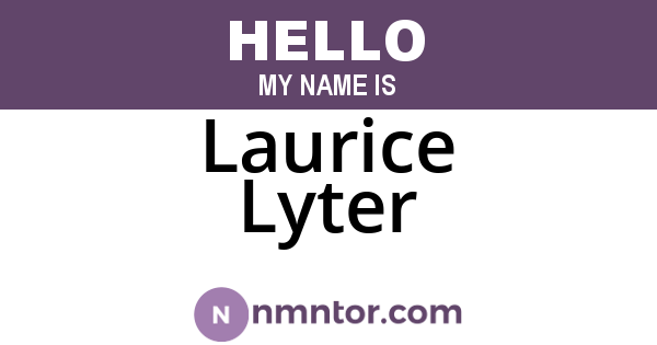 Laurice Lyter