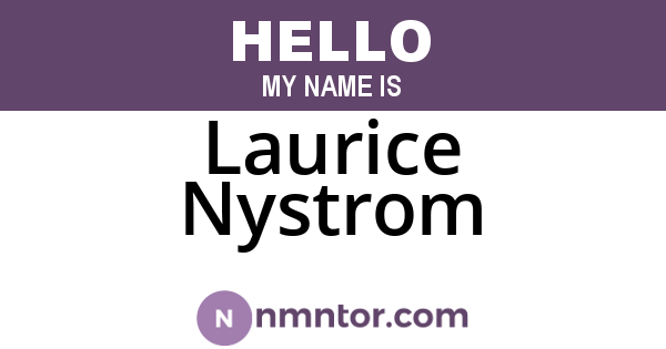 Laurice Nystrom