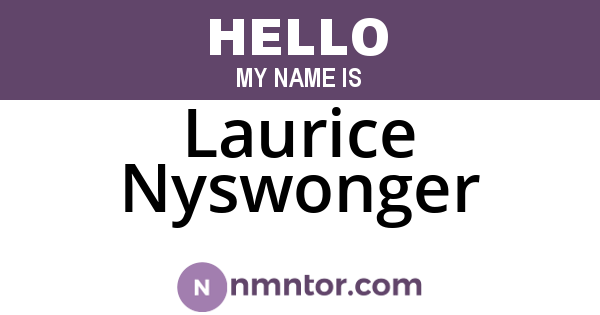 Laurice Nyswonger