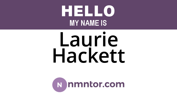 Laurie Hackett
