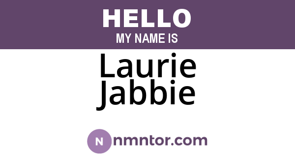 Laurie Jabbie