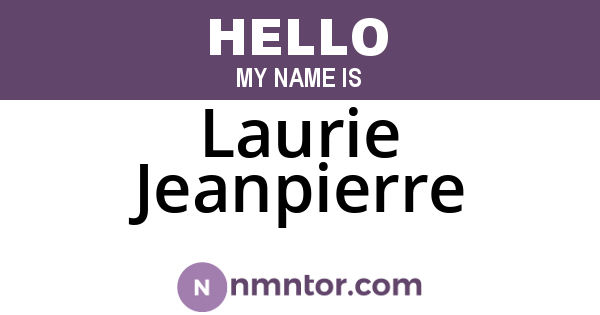 Laurie Jeanpierre