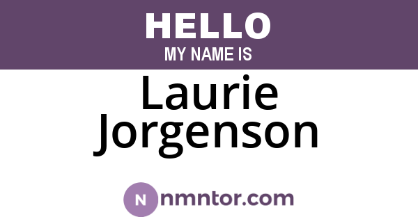 Laurie Jorgenson