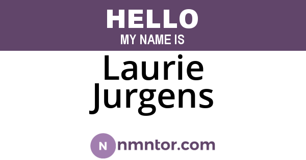Laurie Jurgens