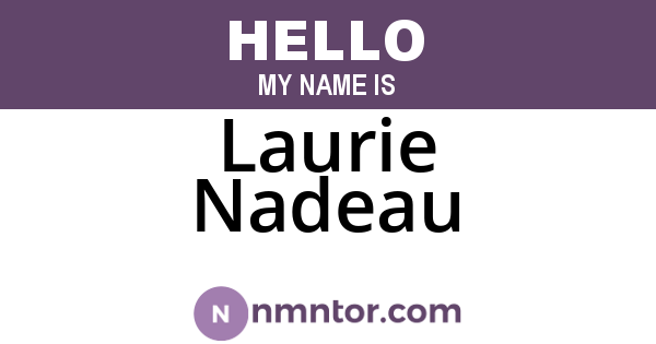 Laurie Nadeau