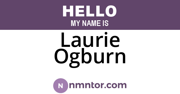 Laurie Ogburn