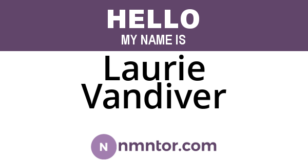 Laurie Vandiver