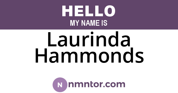 Laurinda Hammonds