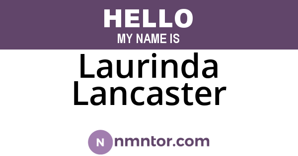Laurinda Lancaster