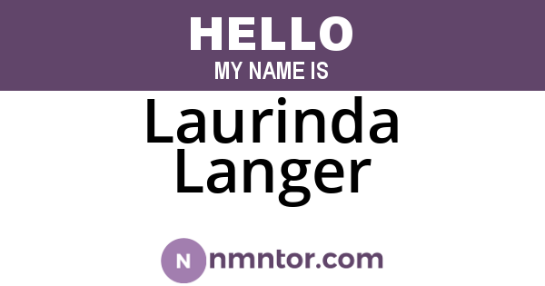 Laurinda Langer