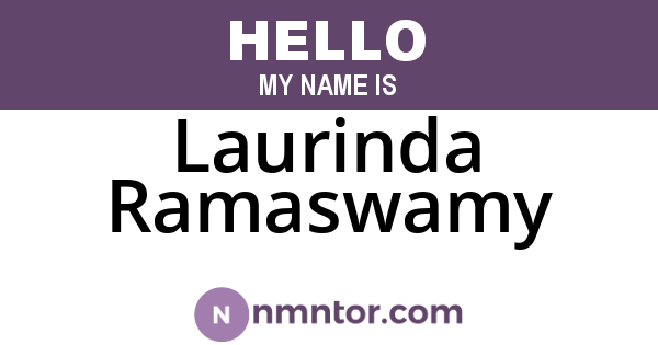 Laurinda Ramaswamy