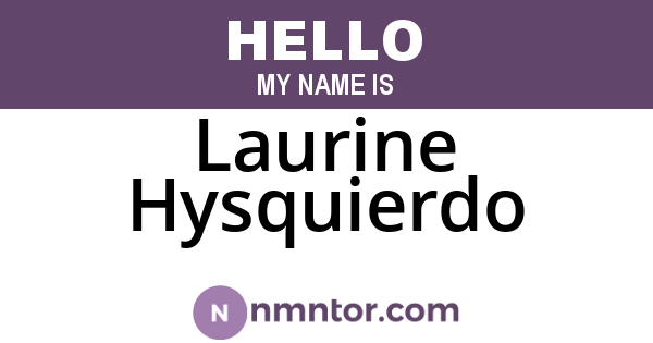 Laurine Hysquierdo