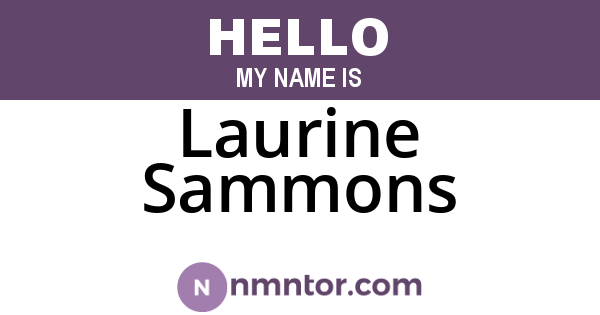 Laurine Sammons