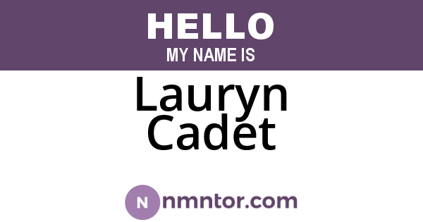 Lauryn Cadet
