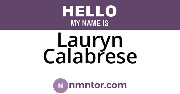 Lauryn Calabrese