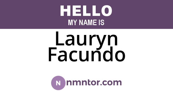 Lauryn Facundo