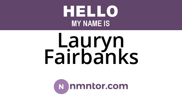 Lauryn Fairbanks