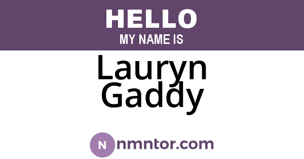 Lauryn Gaddy