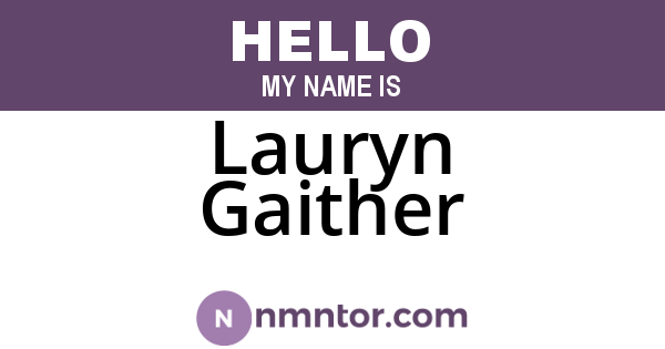 Lauryn Gaither