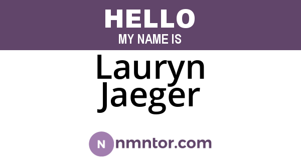 Lauryn Jaeger
