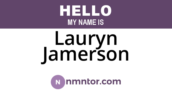 Lauryn Jamerson