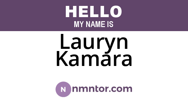 Lauryn Kamara