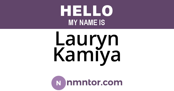 Lauryn Kamiya